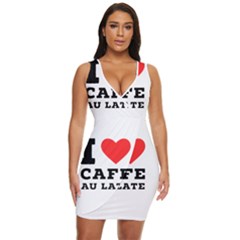 I Love Cafe Au Late Draped Bodycon Dress by ilovewhateva