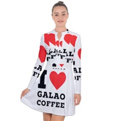 I Love Galao Coffee Long Sleeve Panel Dress by ilovewhateva