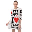 I love flat white Mini Skater Shirt Dress View1