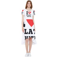 I Love Flat White High Low Boho Dress by ilovewhateva