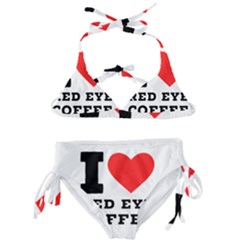 I Love Red Eye Coffee Kids  Classic Bikini Set by ilovewhateva