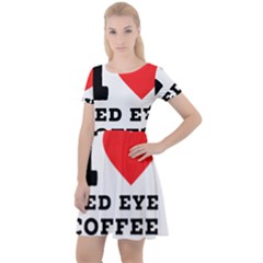 I Love Red Eye Coffee Cap Sleeve Velour Dress  by ilovewhateva