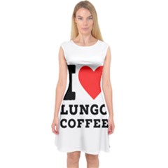 I Love Lungo Coffee  Capsleeve Midi Dress by ilovewhateva