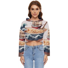 Noodles Pirate Chinese Food Food Women s Lightweight Cropped Hoodie by Ndabl3x