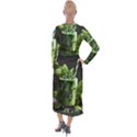 Drink Spinach Smooth Apple Ginger Velvet Maxi Wrap Dress View2