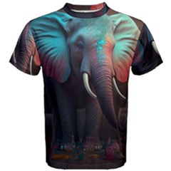 Elephant Tusks Trunk Wildlife Africa Men s Cotton Tee by Ndabl3x