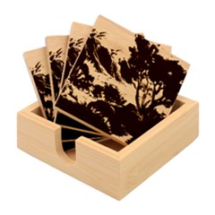 Landscape Painting Purple Tree Bamboo Coaster Set by Ndabl3x