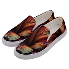 Flower Orange Lilly Men s Canvas Slip Ons by Ndabl3x