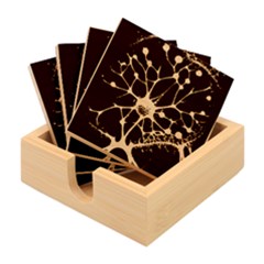 Neuron Network Bamboo Coaster Set by Ndabl3x