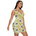 Honey Bee Bees Pattern Draped Bodycon Dress View3