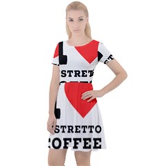 I Love Ristretto Coffee Cap Sleeve Velour Dress  by ilovewhateva