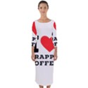 I love frappe coffee Quarter Sleeve Midi Bodycon Dress View1