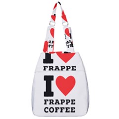 I Love Frappe Coffee Center Zip Backpack by ilovewhateva