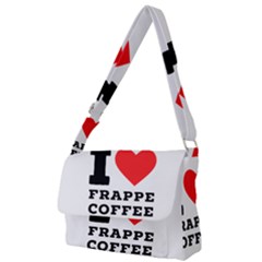 I Love Frappe Coffee Full Print Messenger Bag (l) by ilovewhateva