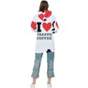 I love frappe coffee Women s Long Oversized Pullover Hoodie View2