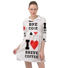 I Love Breve Coffee Mini Skater Shirt Dress by ilovewhateva