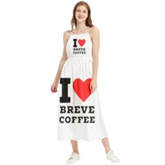 I Love Breve Coffee Boho Sleeveless Summer Dress by ilovewhateva