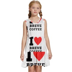 I Love Breve Coffee Kids  Sleeveless Tiered Mini Dress by ilovewhateva