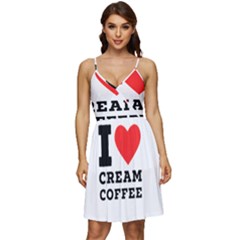 I Love Cream Coffee V-neck Pocket Summer Dress  by ilovewhateva