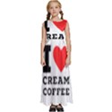 I love cream coffee Kids  Satin Sleeveless Maxi Dress View1