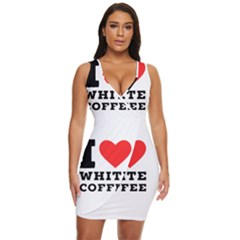 I Love White Coffee Draped Bodycon Dress by ilovewhateva