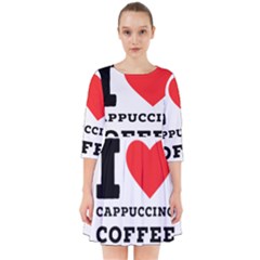 I Love Cappuccino Coffee Smock Dress by ilovewhateva