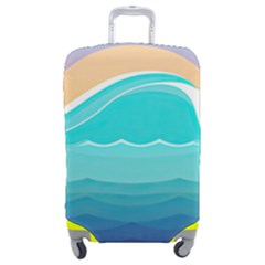 Tsunami Tidal Wave Minimalist Logo Ocean Sea Luggage Cover (medium) by Wav3s