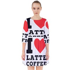 I Love Latte Coffee Smock Dress by ilovewhateva