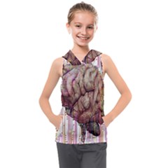 Brain Think Neurons Circuit Kids  Sleeveless Hoodie by Wav3s