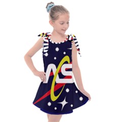 Nasa Insignia Kids  Tie Up Tunic Dress by Wav3s