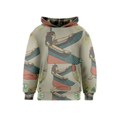 Egyptian Woman Wing Kids  Pullover Hoodie by Wav3s