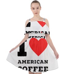 I Love American Coffee Cut Out Shoulders Chiffon Dress by ilovewhateva