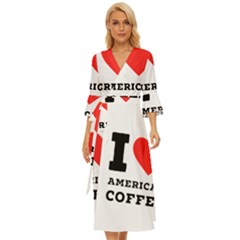 I Love American Coffee Midsummer Wrap Dress by ilovewhateva