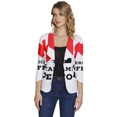 I Love American Coffee Women s One-button 3/4 Sleeve Short Jacket by ilovewhateva