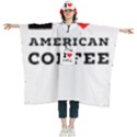 I love American coffee Women s Hooded Rain Ponchos View1