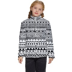 Boho-style-pattern Kids  Puffer Bubble Jacket Coat by Wav3s