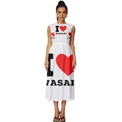 I Love Wasabi Sleeveless Round Neck Midi Dress by ilovewhateva