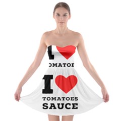 I Love Tomatoes Sauce Strapless Bra Top Dress by ilovewhateva