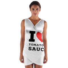 I Love Tomatoes Sauce Wrap Front Bodycon Dress by ilovewhateva