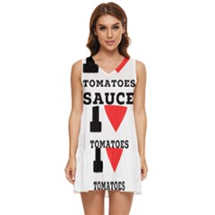 I Love Tomatoes Sauce Tiered Sleeveless Mini Dress by ilovewhateva