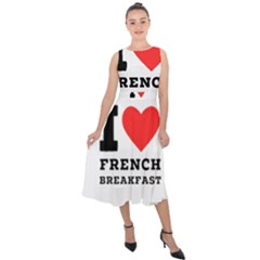 I Love French Breakfast  Midi Tie-back Chiffon Dress by ilovewhateva