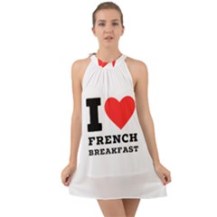 I Love French Breakfast  Halter Tie Back Chiffon Dress by ilovewhateva