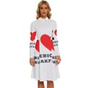 I love American breakfast Long Sleeve Shirt Collar A-Line Dress View1