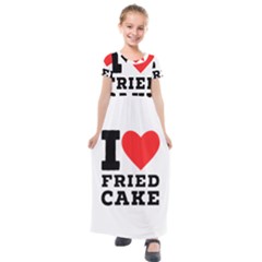 I Love Fried Cake  Kids  Short Sleeve Maxi Dress by ilovewhateva