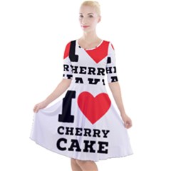 I Love Cherry Cake Quarter Sleeve A-line Dress by ilovewhateva