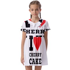 I Love Cherry Cake Kids  Asymmetric Collar Dress by ilovewhateva