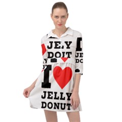 I Love Jelly Donut Mini Skater Shirt Dress by ilovewhateva