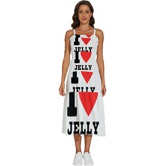 I Love Jelly Donut Sleeveless Shoulder Straps Boho Dress by ilovewhateva