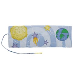 Science Fiction Outer Space Roll Up Canvas Pencil Holder (m) by Ndabl3x