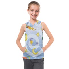 Science Fiction Outer Space Kids  Sleeveless Hoodie by Ndabl3x